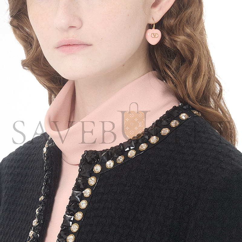 VALENTINO COEUR ROYAL METAL AND ENAMEL EARRINGS 8W2J0BJ5MJP_MXS